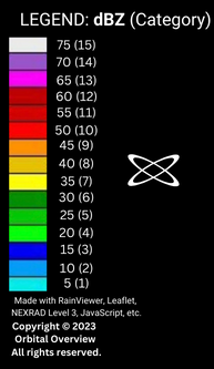 Conner's Weather Radar Legend